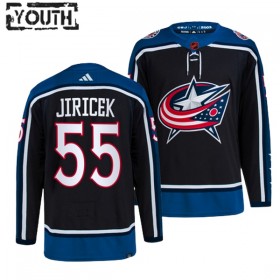 Columbus Blue Jackets Trikot David Jiricek 55 Adidas 2022-23 Schwarz Reverse Retro 2.0 Authentic - Kinder